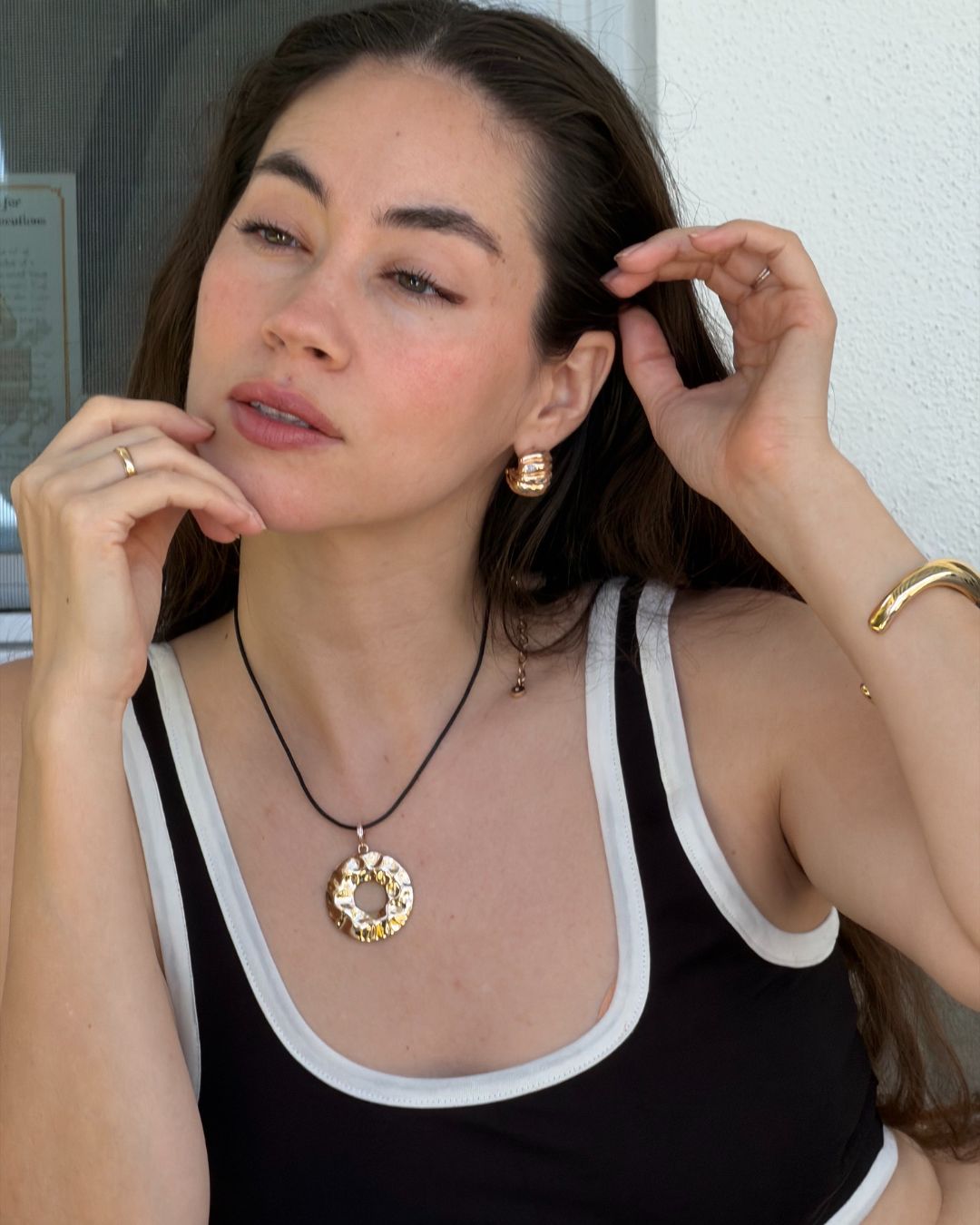 SoftKnit Scoop Neck Crop Top - Jet Contrast